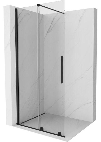 Mexen Velar Klizni tuš zid Walk-in 80 x 200 cm, proziran 8 mm, crna - 871-080-000-03-70