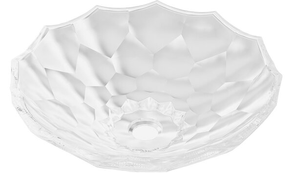 Mexen Inga stakleni nadgradni umivaonik 44 x 44 cm, proziran - 24074400