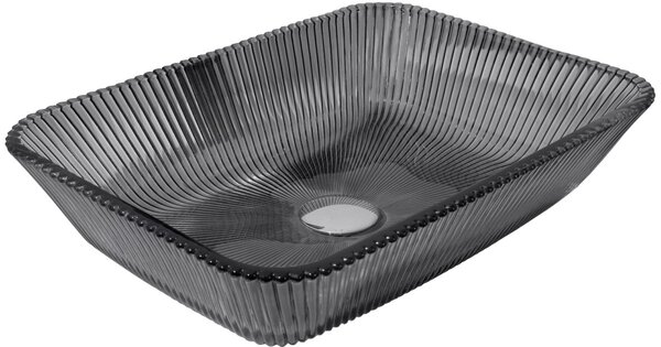 Mexen Tiva stakleni nadgradni umivaonik 46 x 33 cm, crni - 24184670