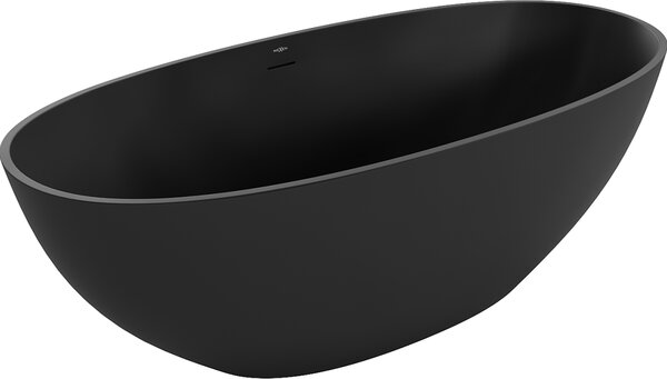 Mexen Bari samostojeća kada od konglomerata 165 x 75 cm, crna mat - 57221657570