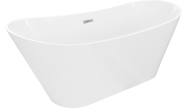 Mexen Dora samostojeća kada 150 x 75 cm, bijela, preljev krom - 52071507500-01