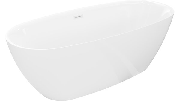 Mexen Luvo Slim Samostojeća kada 170 x 75 cm, bijela, bijeli preljev - 52801707500-20