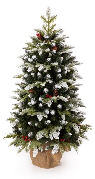 Umjetno Božićno drvce 3D Snježna Jela u saksiji 60cm