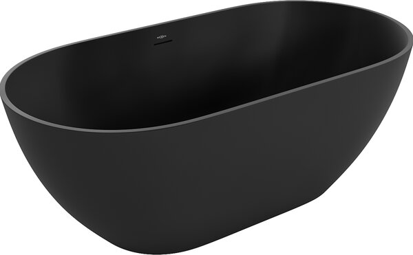 Mexen Rimini samostojeća kada od konglomerata 150 x 75 cm, crna mat - 57241507570