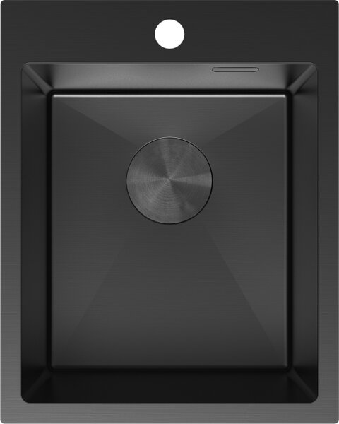 Mexen Solix čelični sudoper s 1 komorom 400 x 500 mm, crni - 6406401000-70