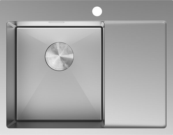 Mexen Exar čelični sudoper s 1 komorom i ocjekom, lijevi 620 x 480 mm, inox - 6431621005L-01