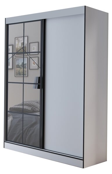 Zondo Ormar za garderobu 150 cm Oklahoma 2 (bijela + crna). 1043173