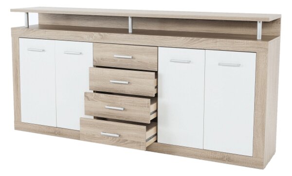 Komoda Jachim Julos New hrast sonoma + bijela