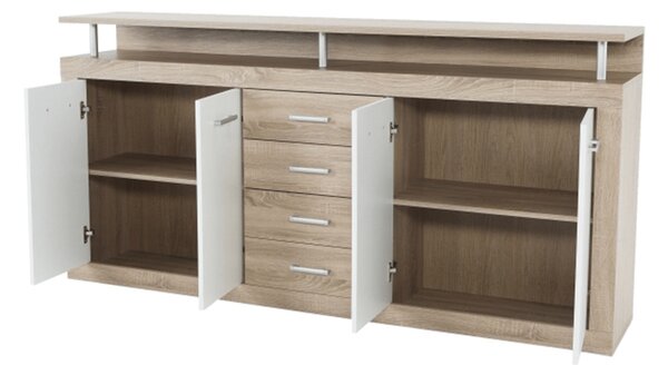 Komoda Jachim Julos New hrast sonoma + bijela