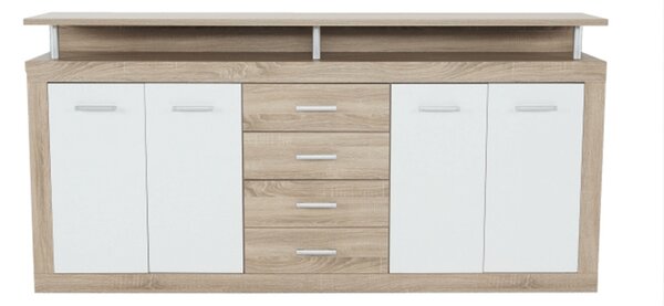 Komoda Jachim Julos New hrast sonoma + bijela