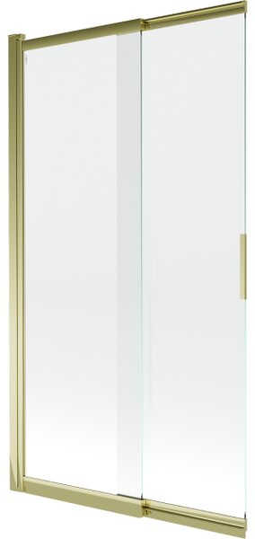 Mexen Fox klizni paravan za kadu s 2 krila, klizni 100 x 150 cm, proziran, zlatni - 891-100-002-50-00