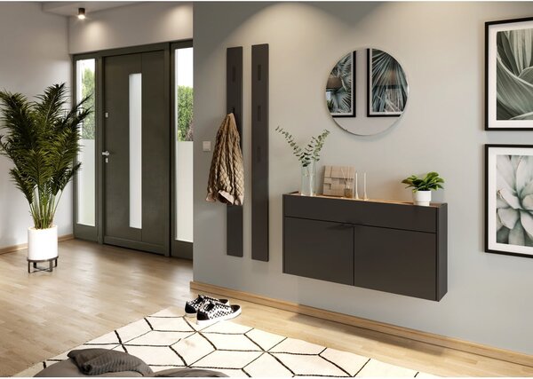 Antracitno sivi ormarić 110x57x22 cm Ameca – Germania