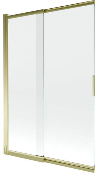 Mexen Fox klizni paravan za kadu s 2 krila, klizni, 120 x 150 cm, proziran, zlatni - 891-120-002-50-00