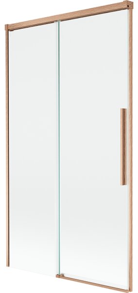 Mexen Rox klizna pregrada za tuširanje s 2 krila, klizna, 100 x 150 cm, prozirna, brušena bronca - 8C9-100-001-65-00