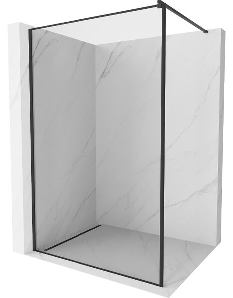 Mexen Kioto zid za tuš Walk-in 60 x 200 cm, crni okvir 8 mm, crni - 800-060-101-70-70