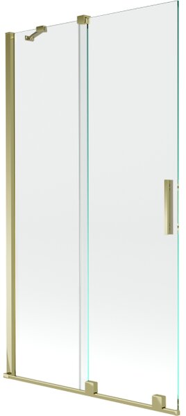 Mexen Velar klizni paravan za kadu s dva krila 100 x 150 cm, proziran, zlatni - 896-100-000-01-50