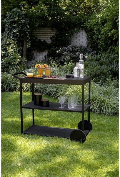 Kolica za posluživanje na kotačima s pločom stola od bagrema 40x80 cm Miro – Wenko