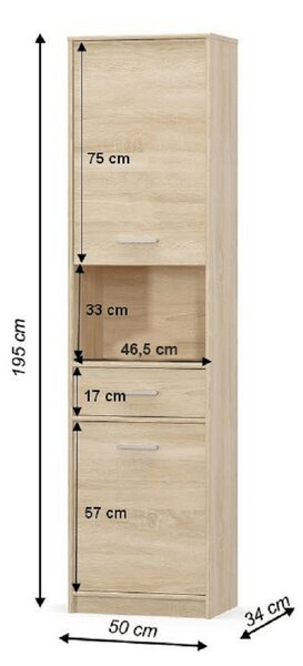 Zondo.hr Ormar s policama Thornham 2D1S . 808515