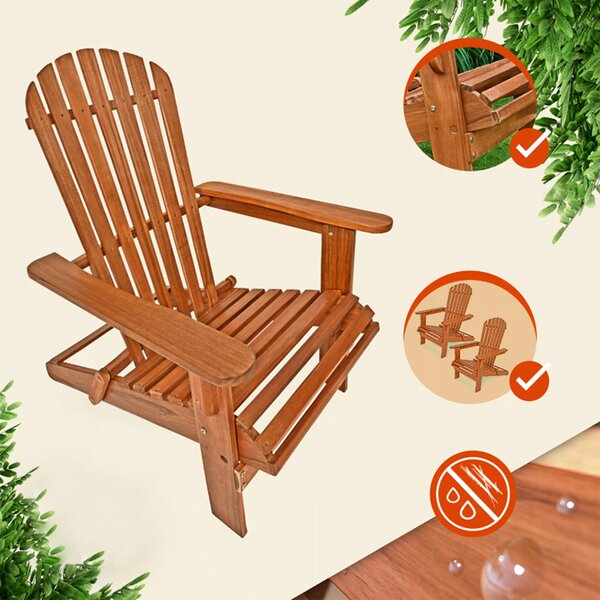 Vrtne sklopive ležaljke od akacije Adirondack - set od 2 komada