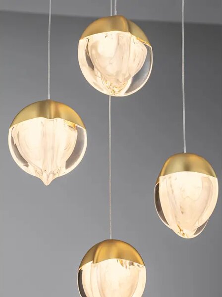 ALICIA LED LUSTER 5X ZLATNA 25W 3000K IP20 TRIAC DIMABILNA NL9124123