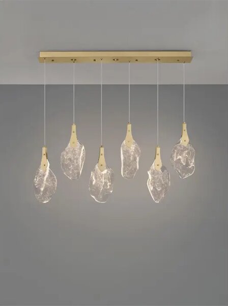BELLINA LED LUSTER 6X ZLATNA/STAKLO 24W IP20 3000K TRIAC PRIGUŠLJIVA NL9187013