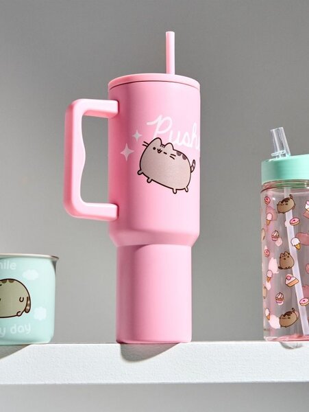 Sinsay - Termalna šalica s ručkom i slamkom Pusheen the Cat