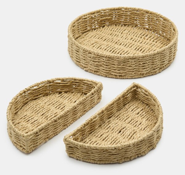 Sinsay - Set pletenih dekorativnih pladnjeva 3 pack
