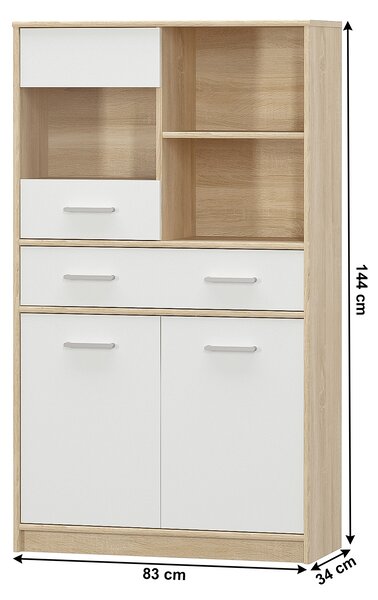 Zondo.hr Vitrina Thornham 2D1W1S/80 (bijela) . 1006303