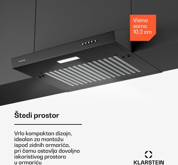 Klarstein SlimVent 60 Black kuhinjska napa