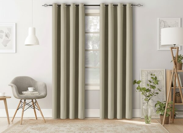 Zavjesa OXFORD 140x250 cm, svijetlo bež boje Sistem za vješanje: Traka za nabiranje