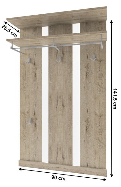 Zondo.hr Vješalica Oscroft 90 (hrast san remo) . 808206