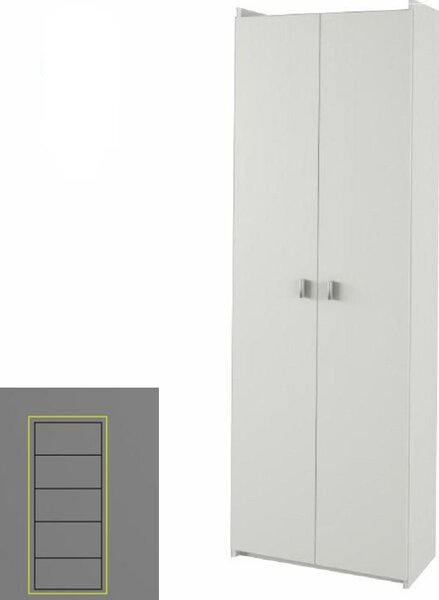 Zondo.hr Ormar s policama Nariel Tip 2 (bijela) . 808789