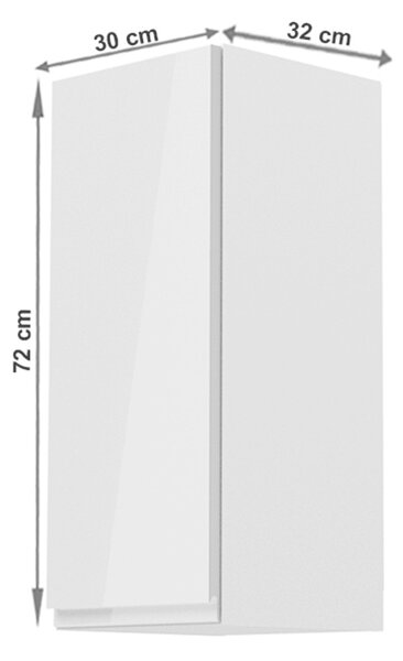 Zondo.hr Gornji kuhinjski ormarić G30 Aurellia (bijela + bijeli sjaj) (L). 1015728