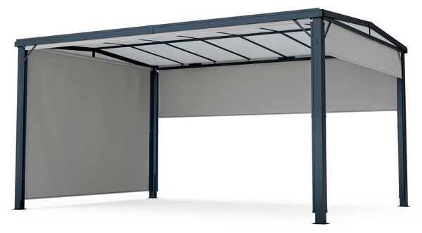 Blumfeldt Pantheon Cortina Solid Sky Pergola 3x4, otporna na vremenske uvjete, sa zaštitnim lakiranjem, bočne stranice