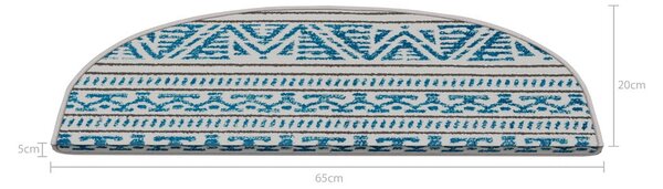 Plavi set tepiha za stepenice 16 kom 20x65 cm Cottage Warmth – Vitaus