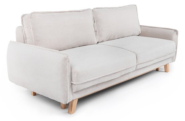 Bež sklopiva sofa od samta 218 cm Tori – Bonami Selection