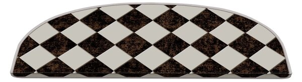 Crno-bijeli set tepiha za stepenice 16 kom 20x65 cm Chess Board – Vitaus