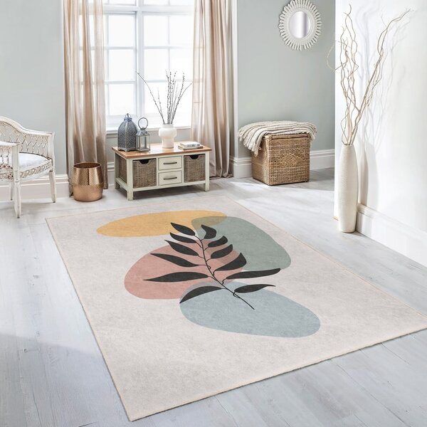Krem perivi tepih 80x150 cm Illustrated Autumn – Mila Home