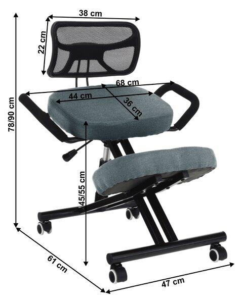 Ergonomska uredska fotelja Rumun (siva + crna)
