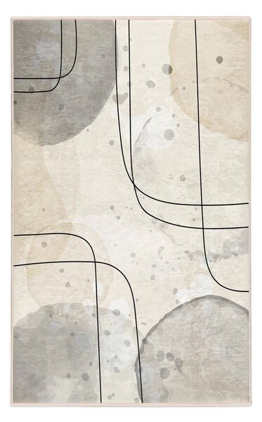 Sivi/krem perivi tepih 160x230 cm Simple Lines – Mila Home