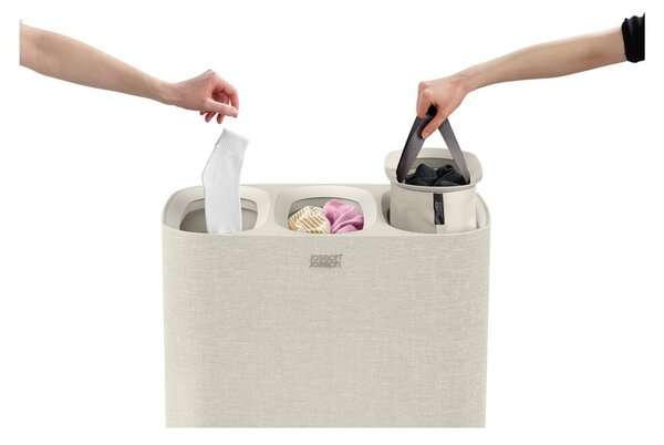 Bež tekstilna košara za rublje 90 l Tota Trio – Joseph Joseph