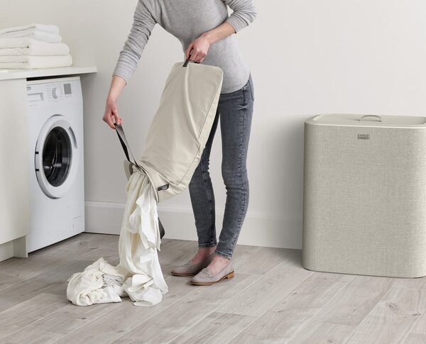 Bež tekstilna košara za rublje 90 l Tota Trio – Joseph Joseph