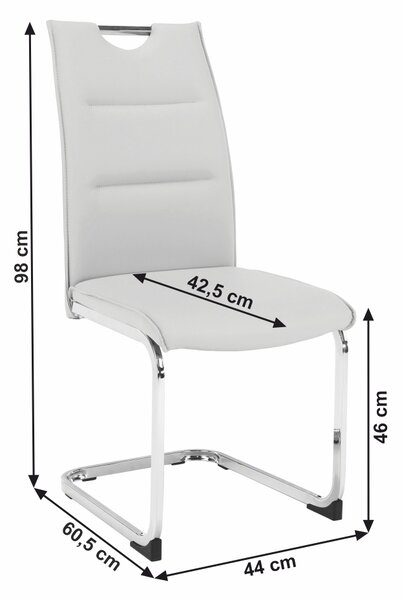 Zondo.hr Blagovaonska stolica Tossa (svijetlo siva). 1016409