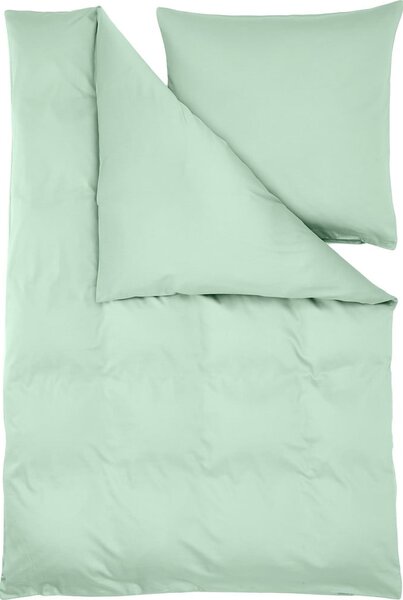 Zelena pamučna satenska posteljina 200x135 cm Comfort - Westwing Collection