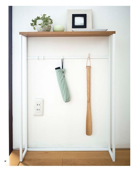 Bijeli/svjetlo smeđi pomoćni stol 18.5x60 cm Tower – YAMAZAKI