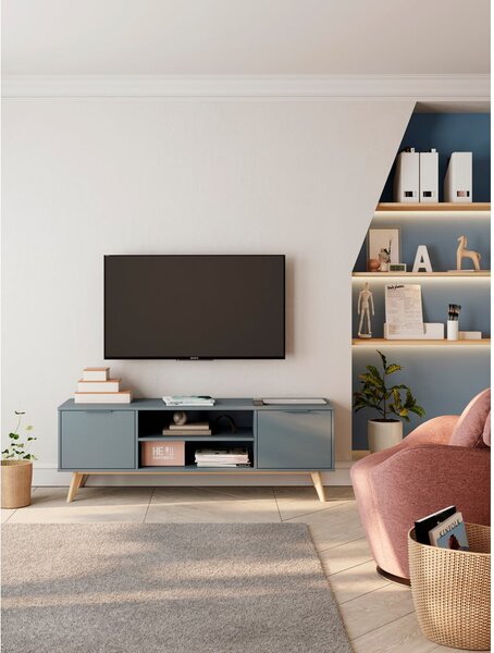 TV komoda prljavo zelena 140x53x40 cm Pisco – Marckeric