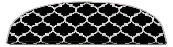 Crno-bijeli set tepiha za stepenice 16 kom 20x65 cm Madalyon – Vitaus