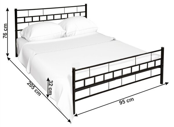 Jednostruki krevet 90 cm Timlu (s podnicom)