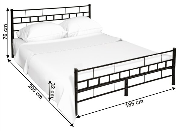 Bračni krevet 180 cm Timlu (s podnicom)