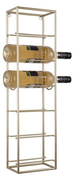Zidni metalni držač za boce vina u zlatnoj boji broj boca 6 kom Single – PT LIVING